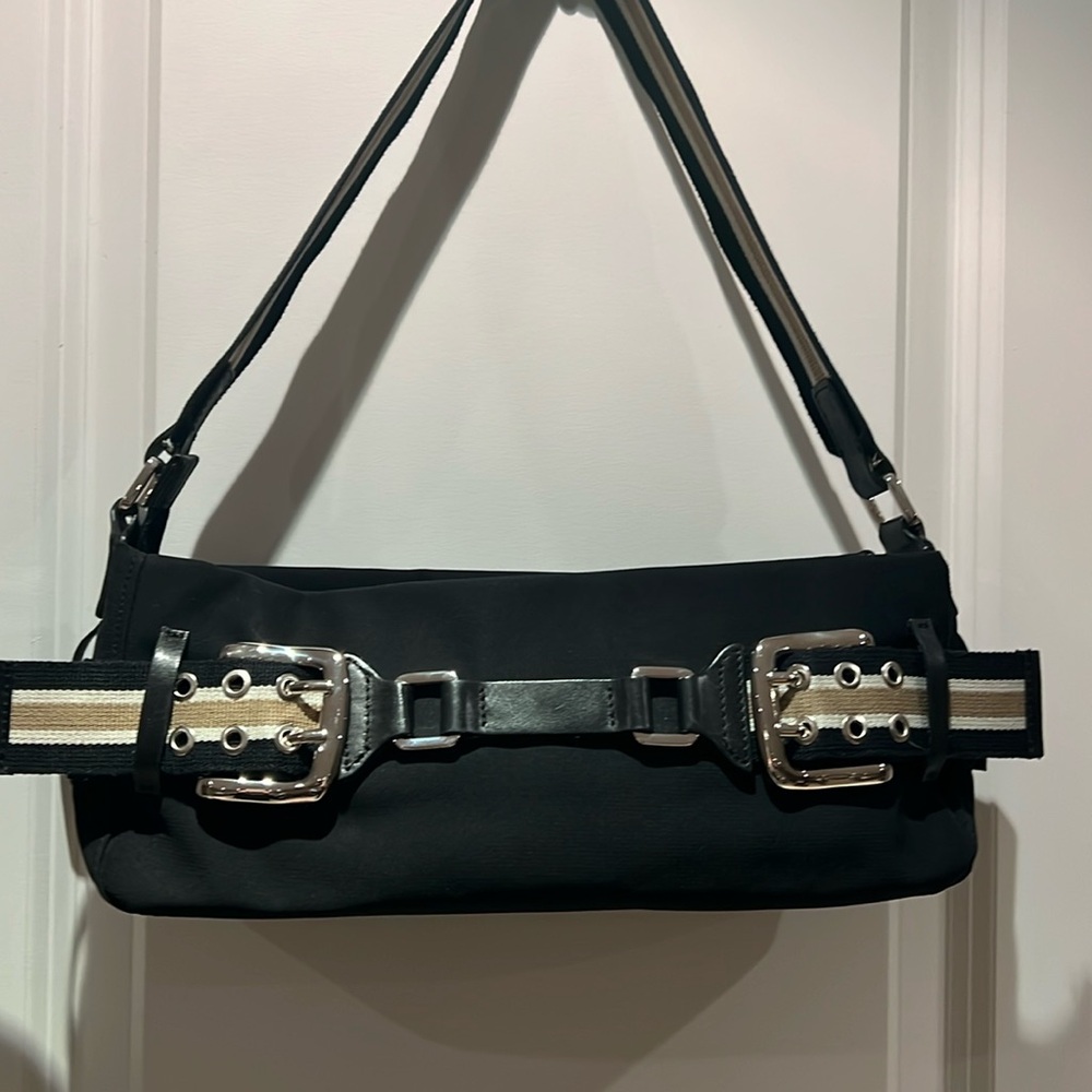 Browns Couture Canvas w/leather trim black handbag - Picture 3 of 16